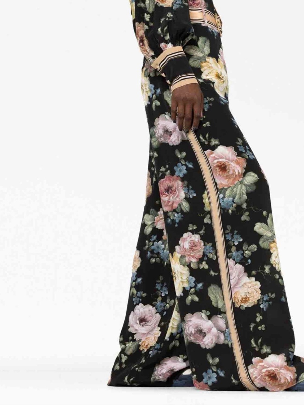 Zimmerman Floral Wide-Leg Pants in Black - Picture 3 of 7